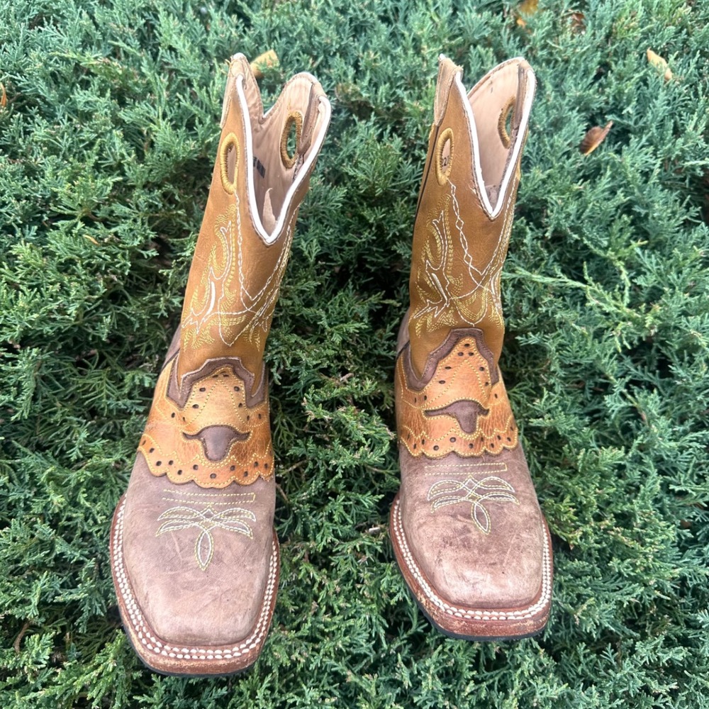 Ranchers Boots Co. Square Toe Western Boots Women's Size Size 22 US Size 5 Tan - Picture 5 of 15